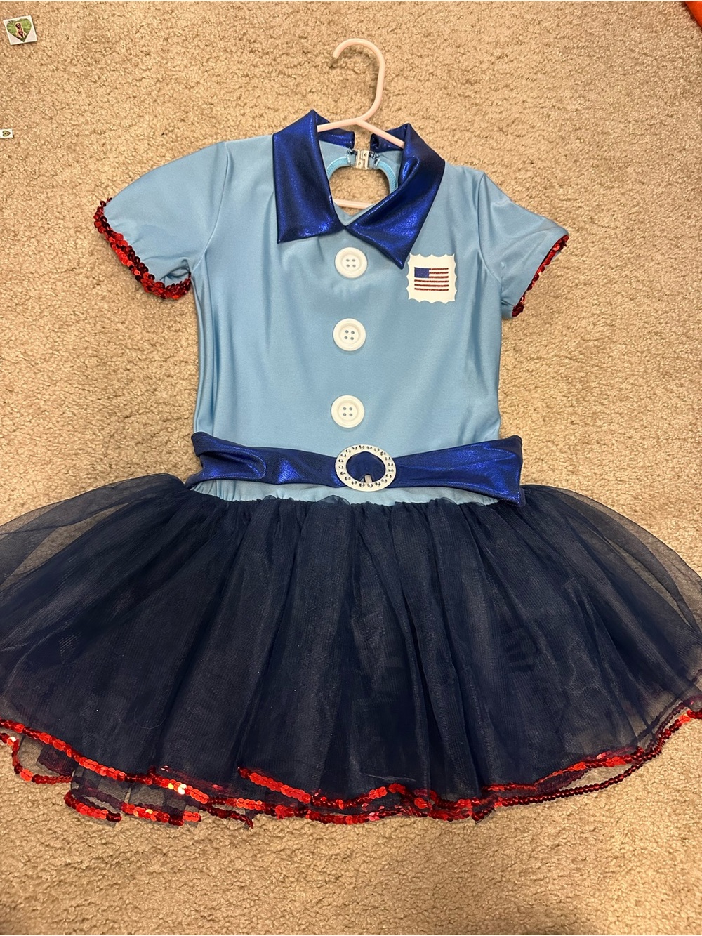 Patriotic/mailman Blue Tutu Kids skorts Dress